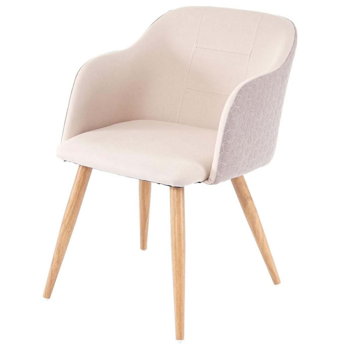 ESSZIMMERSTUHL Beige 6er-Set - Beige/Creme, Textil (53/78/60cm) - MCW