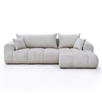 ECKSOFA MILANO mit Schlaffunktion und Bettkasten Grau - Grau, Holzwerkstoff/Kunststoff (250/90cm) - Idohome