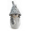 KERZE Gnom Silber 6/6/16 cm Kunstoff - Silberfarben, Kunststoff (6/16/6cm) - Mondex