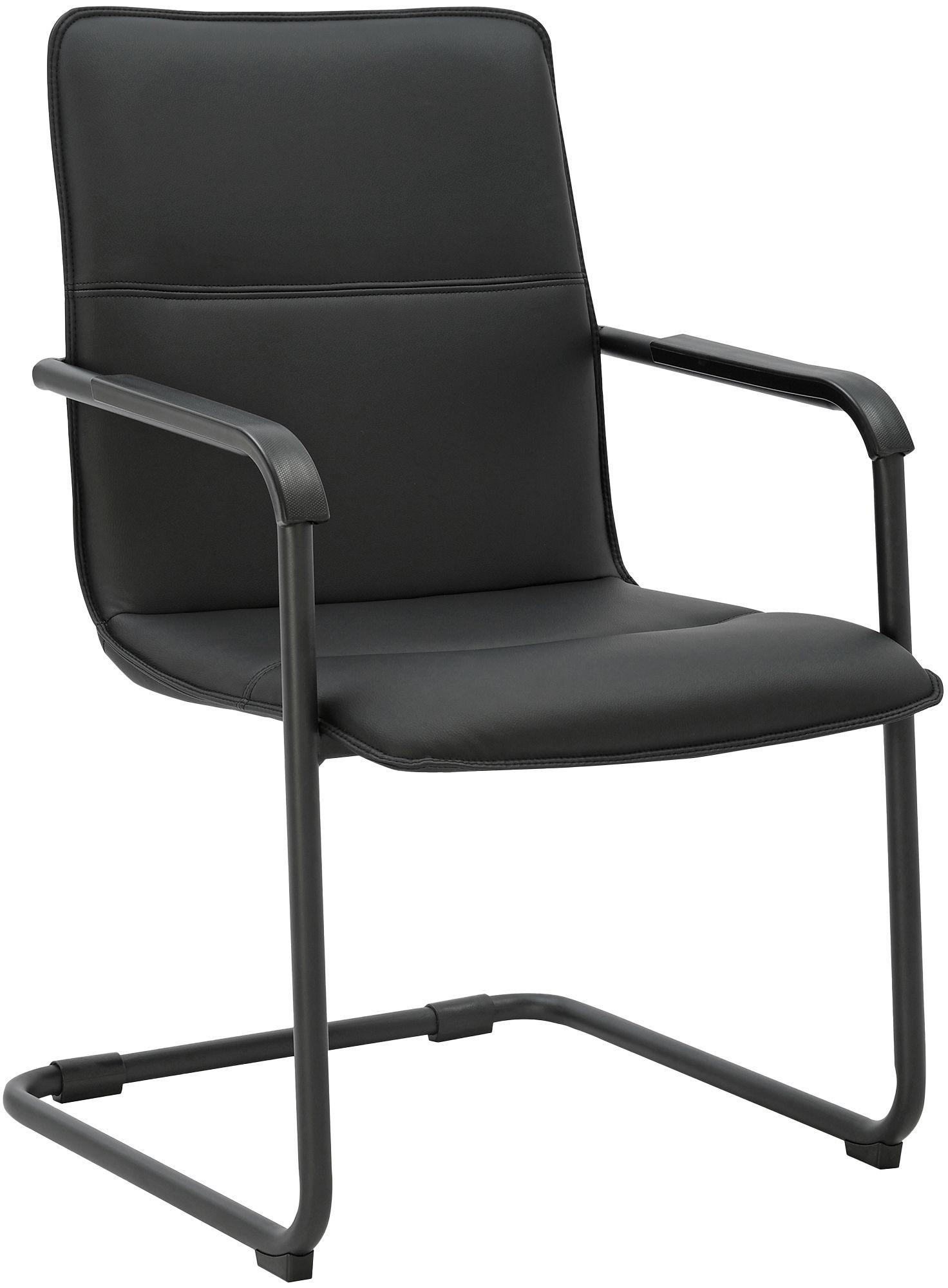 SCHWINGSTUHL Lederlook Schwarz/Schwarz - Schwarz, Textil/Metall (57/92/59cm) - CLP