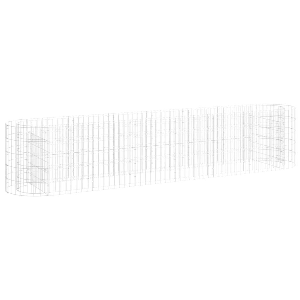 furnicato Gabionen-Hochbeet Silber 50x50x260 cm
