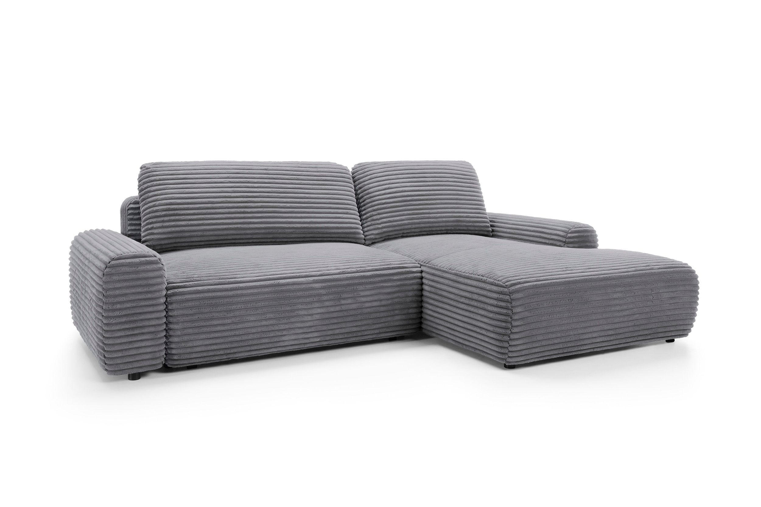 Masseno Ecksofa Grau 264x162 cm
