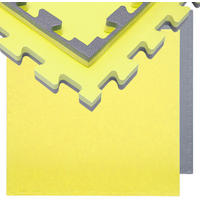 BODENSCHUTZMATTE 90x90x2 cm, Gelb, 4er Set - Gelb, Kunststoff (90/90cm) - eyepower
