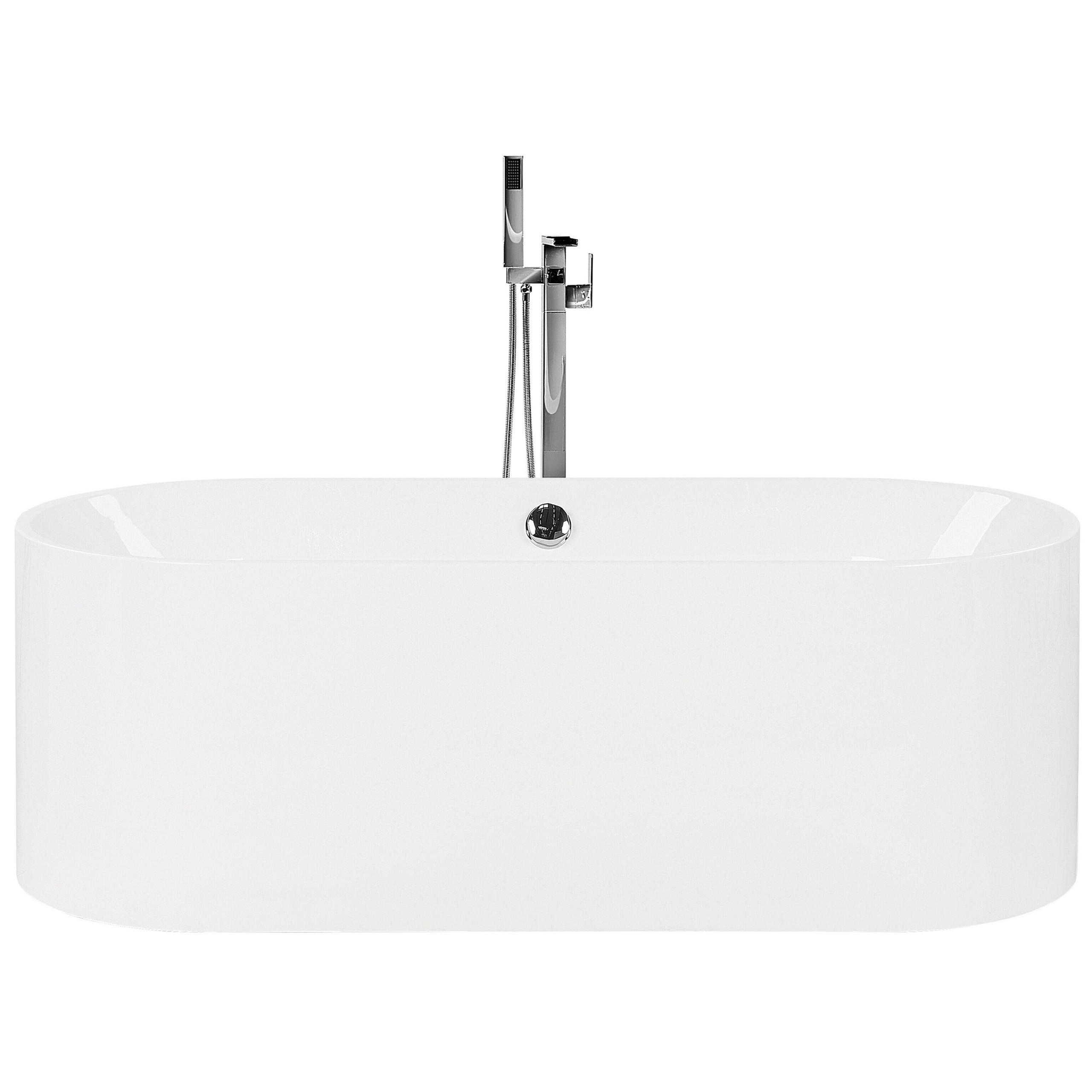 BADEWANNE FREISTEHEND 75x170x59 cm weiß Catalina - Weiß, Kunststoff (75/59/170cm) - Beliani