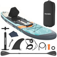 STAND-UP PADDLE BOARD ,288 x 77 x 22,5 cm,türkis/orange - Türkis, Kunststoff (288/77/22.5cm) - tectake