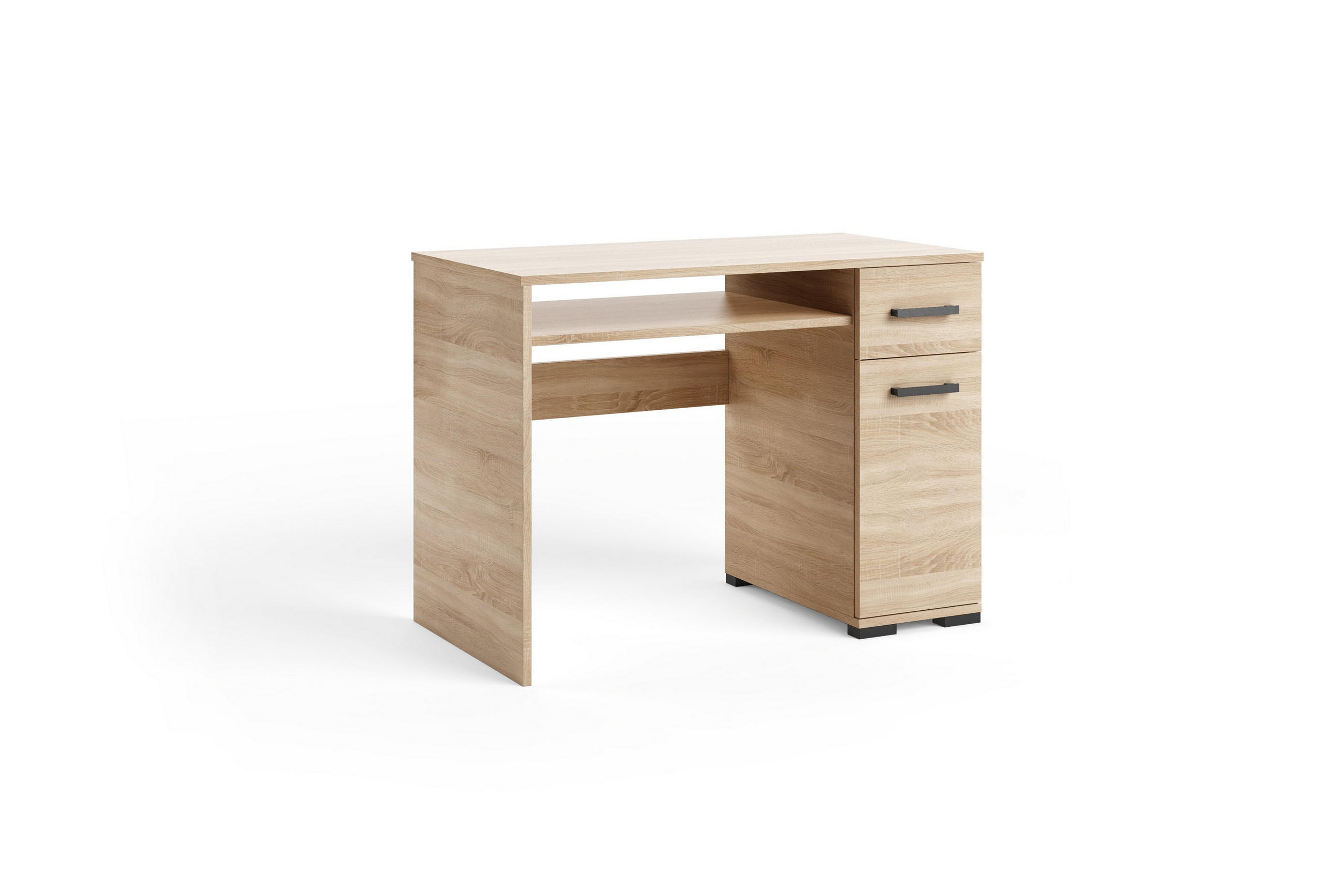 SCHREIBTISCH ALBANO 90x56x75 cm Bürotisch Computertisch, Sonoma Eiche - Sonoma Eiche, Holzwerkstoff (56/90/75cm) - MASSENO