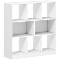 BÜCHERREGAL 3-stöckige Bücherregal Büroregal Home-Office Spanplatte Weiß - Weiß, Holzwerkstoff (30/100/97.5cm) - HOMCOM