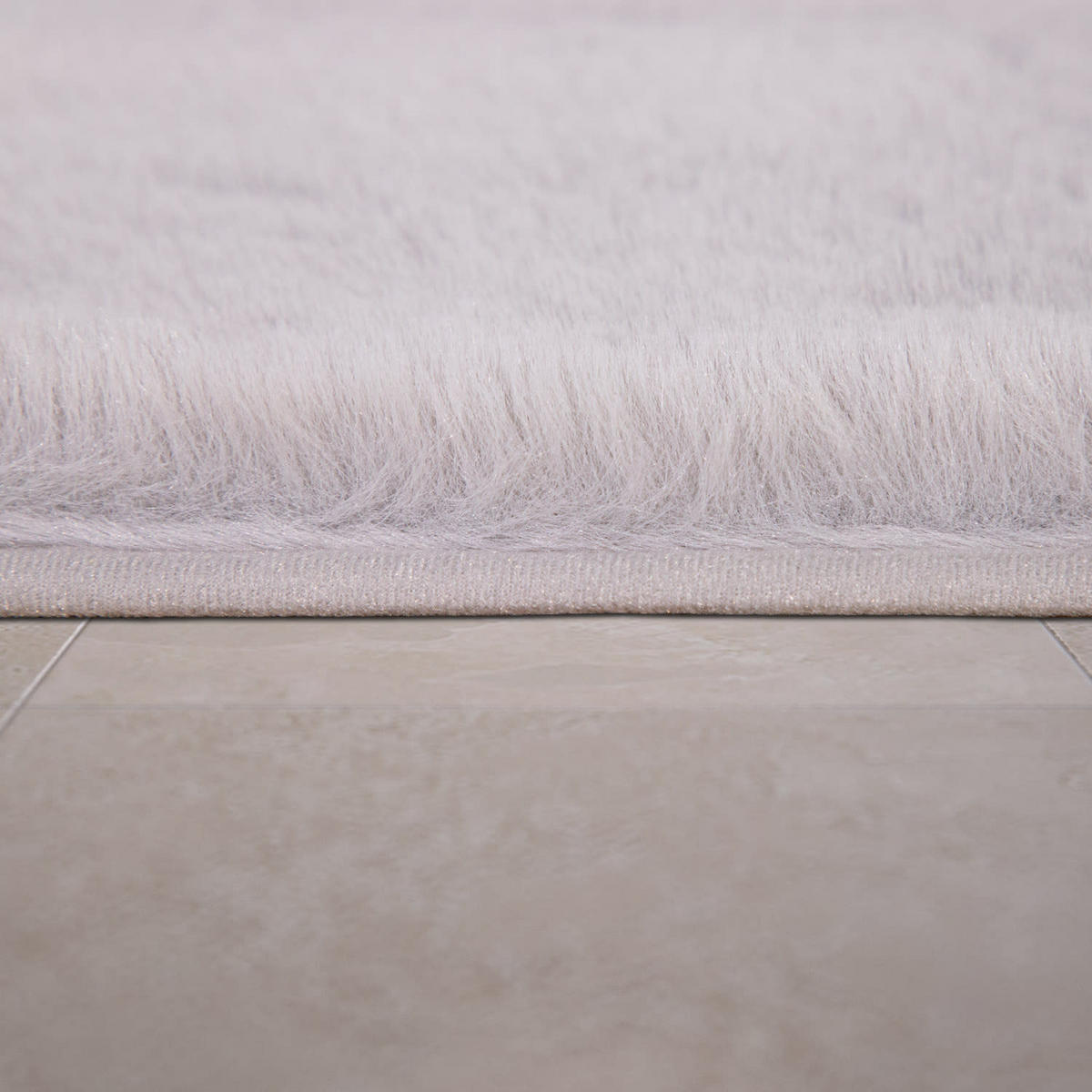 TEPPICH Hochflor Badezimmer waschmaschinenwaschbar Unifarben schmutzabweisend Grau Rechteckig 60x100 - Grau, Textil (60/100cm) - KADIMA DESIGN