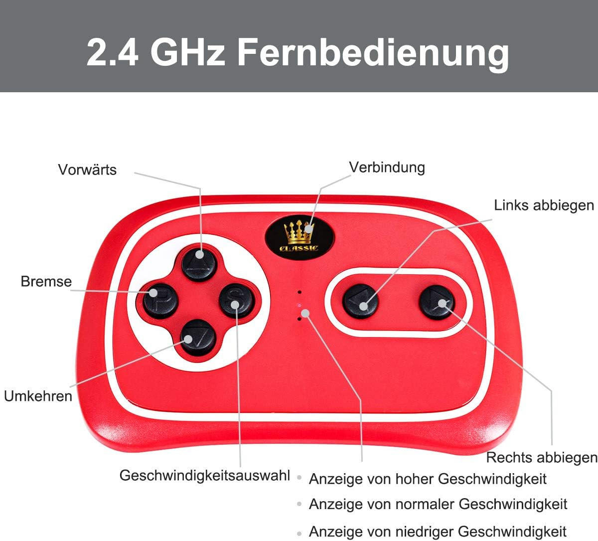 KINDERAUTO Audi 12V Schwarz - Schwarz, Kunststoff (63.5/45.5/104cm) - COSTWAY