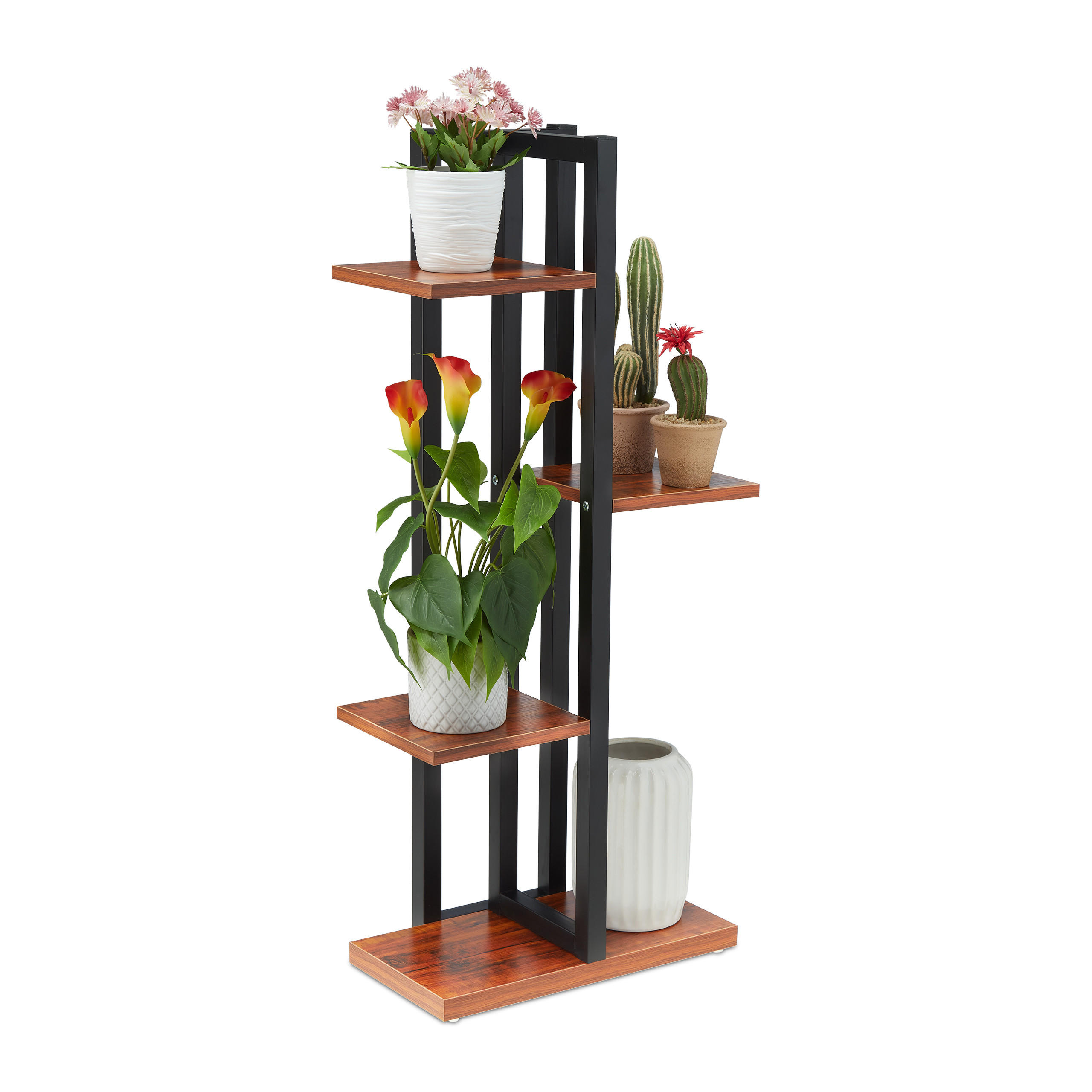 BLUMENREGAL - Multicolor, Holzwerkstoff/Metall (42.5/93/22.5cm) - Relaxdays
