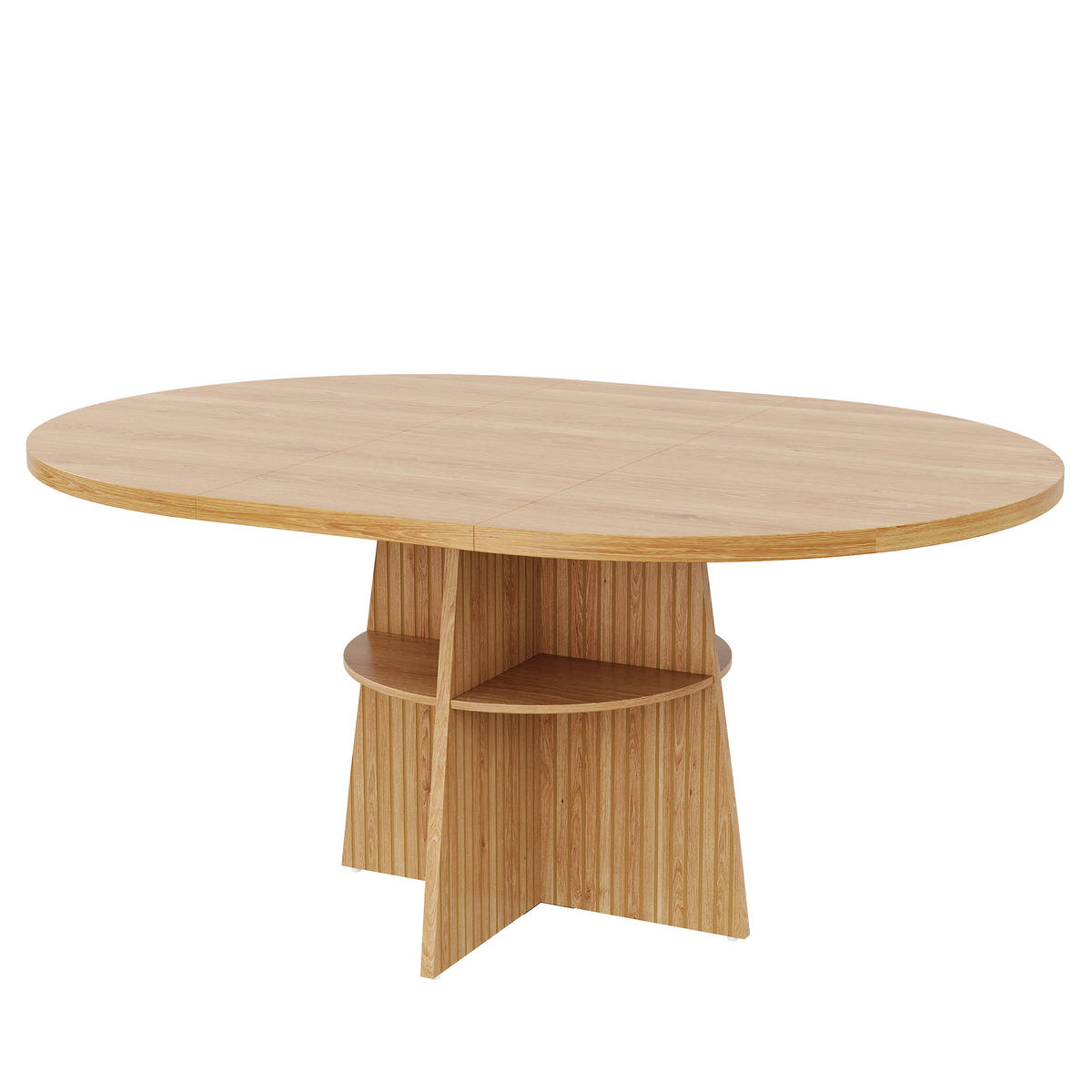 ESSTISCH ausziehbar 110-150 cm mit Ablagefläche DE-39851 Natur - Naturfarben, Holzwerkstoff (110/110/77.5cm) - ComfortXL