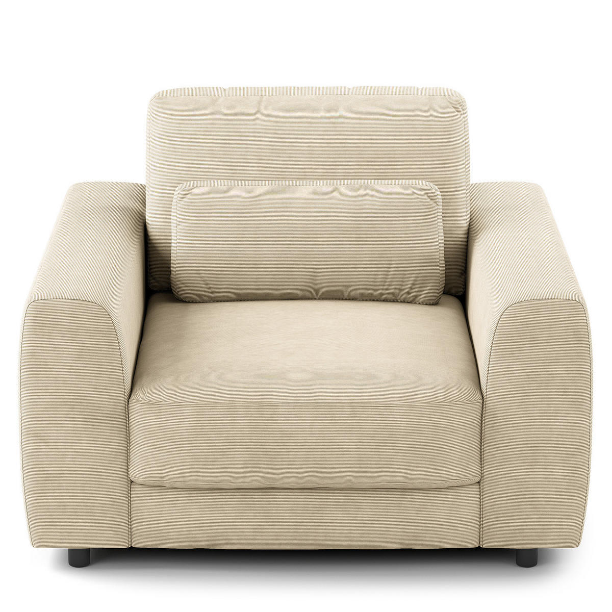 SESSEL - Beige/Schwarz, Kunststoff/Textil (116/80/117cm) - home24