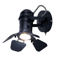 LED WANDLEUCHTE Egon Metall Schwarz - Schwarz, Metall (16/21.5/24.5cm) - Globo Lighting