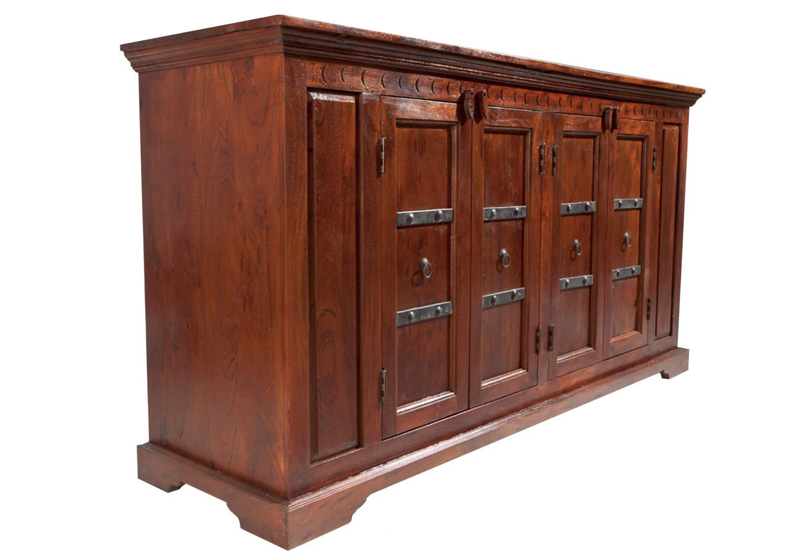 SIDEBOARD Akazie 171x50x90 nougat lackiert OXFORD #403 - Dunkelbraun, Holz (171/90/50cm) - Massivmoebel24