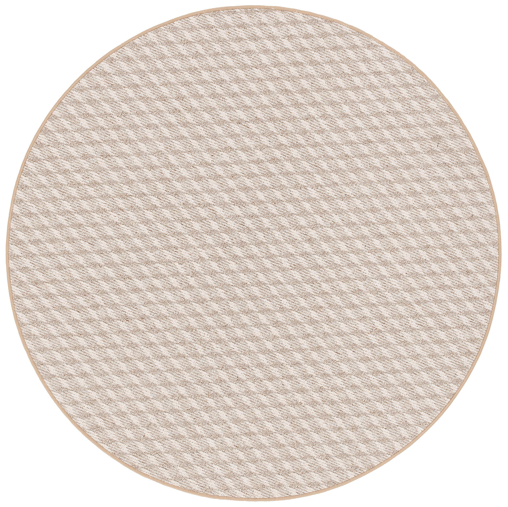 SCHLINGEN TEPPICH MODERN DIAMOND RUND - Sandfarben, Textil (100/100cm) - Snapstyle