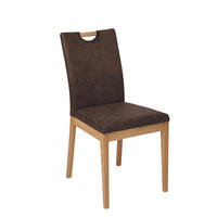 ESSZIMMERSTUHL 2er-Set Delfi 3 Wildeiche Massiv/Microfaser Braun - Braun, Holz (46/95/60cm) - 58aufmkessel