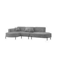 ECKSOFA Valencia - Grau, Holzwerkstoff/Textil (321/165cm) - Fun Möbel