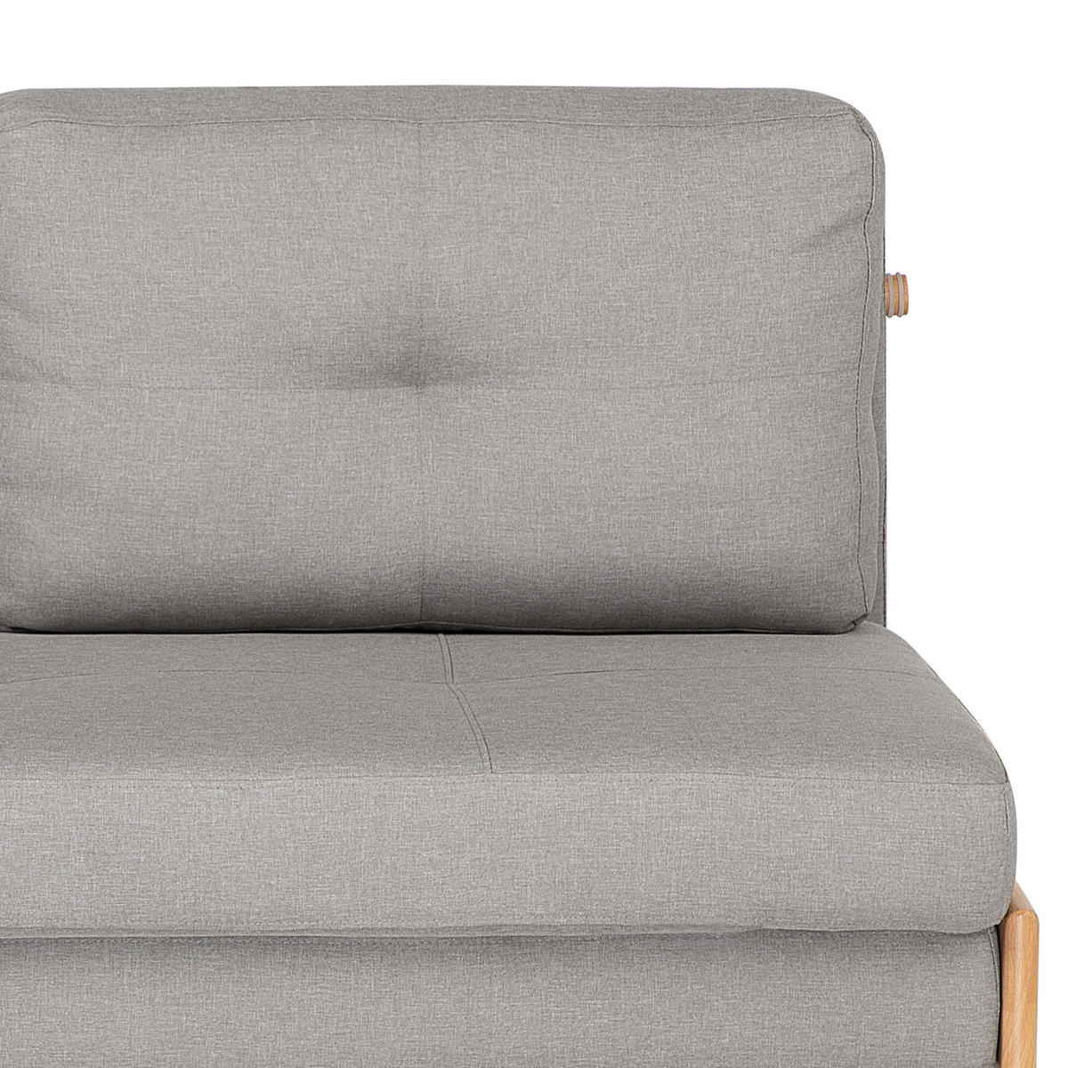 2-SITZER-SCHLAFSOFA Polsterbezug Hellgrau Edland - Hellgrau, Textil (152/76/92cm) - Beliani