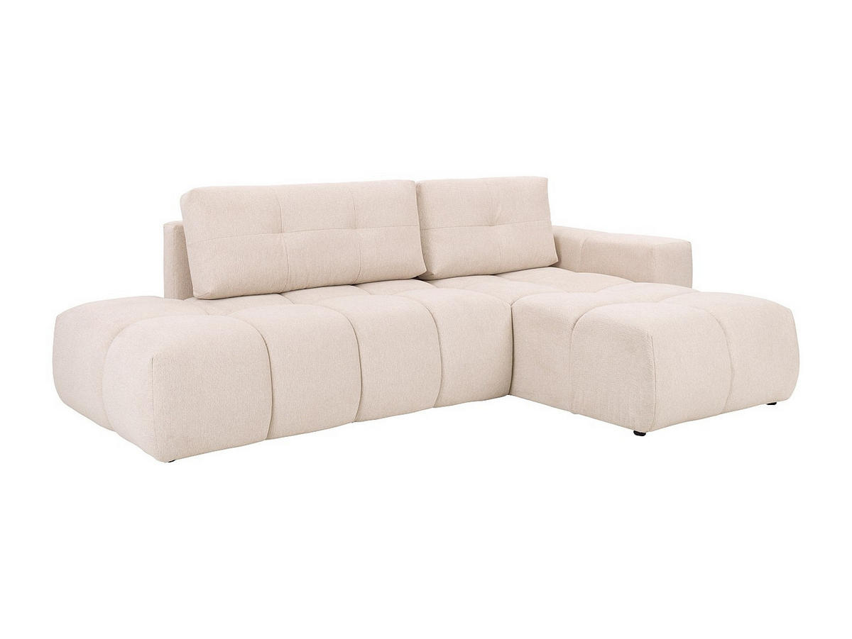 ECKSOFA mit Schlaffunktion - Ecke rechts - Stoff - Beige - TRIMALDI - Beige, Textil (182/294cm) - Vente-Unique