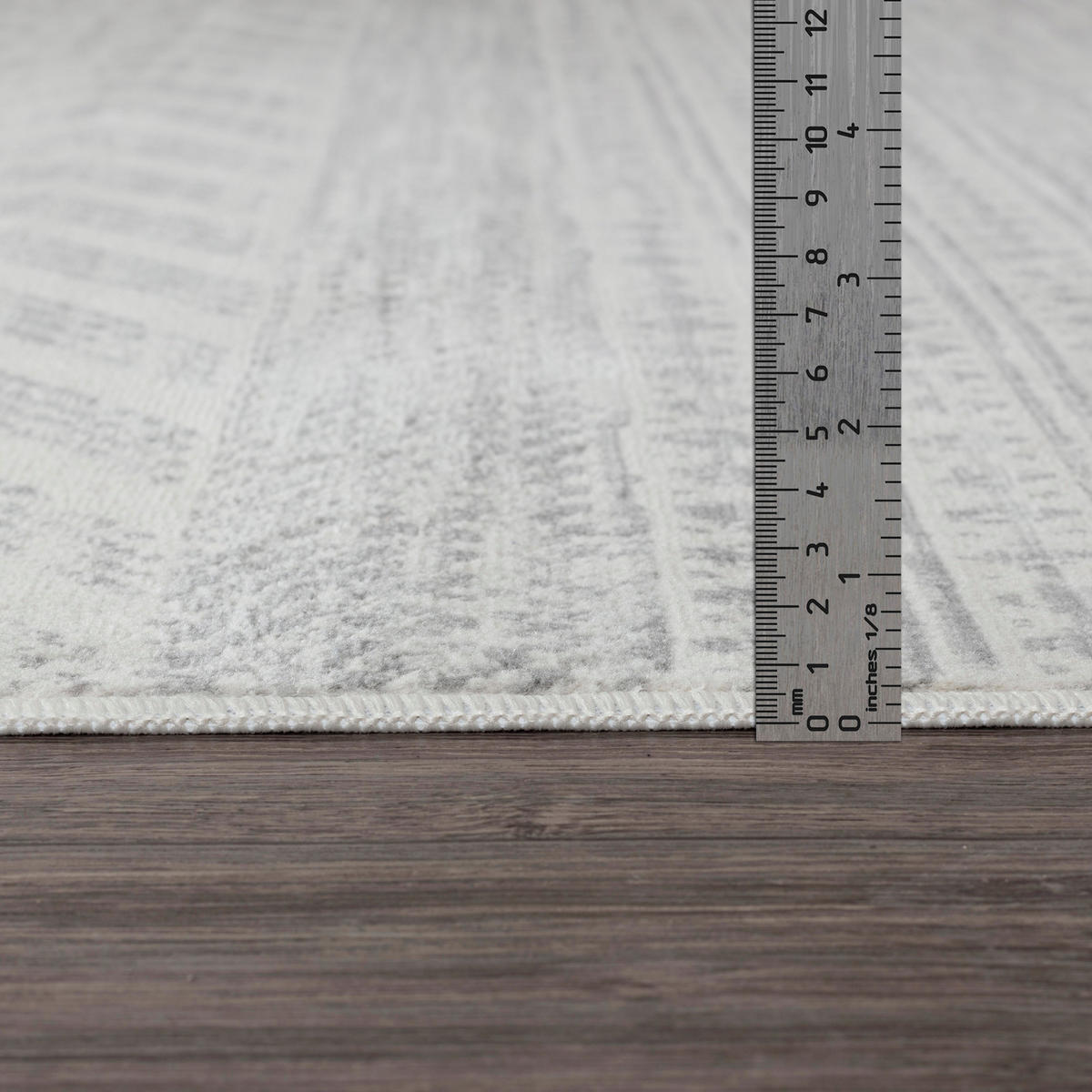 KURZFLORTEPPICH 120x170 cm Weiß - Grau, Naturmaterialien/Textil (140/200cm) - LIVABLISS