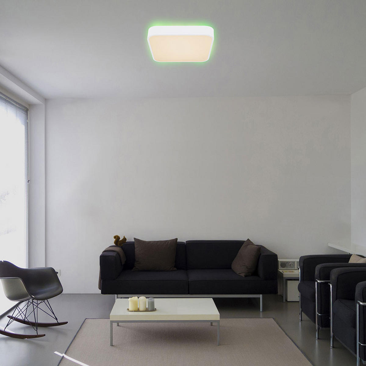 LED DECKENLEUCHTE Metall Weiß quadratisch - Weiß, Metall (40/40/10.5cm)