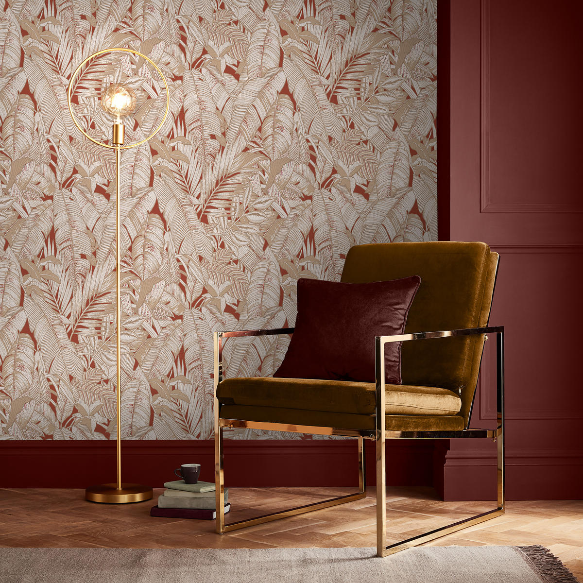 VLIESTAPETE - Paradys Alizarin - Rot, Papier/Kunststoff (52/1000cm) - Graham & Brown