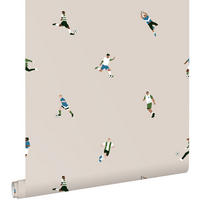 TAPETE Fußballspieler 50 x 900 cm - Beige, Papier (50/0.1cm) - ESTAhome