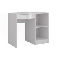 SCHMINKTISCH Sherry Weiß/Weiß Hochglanz 89.8 cm - Weiß Hochglanz, Holzwerkstoff (89.8/76/50.1cm) - Vicco