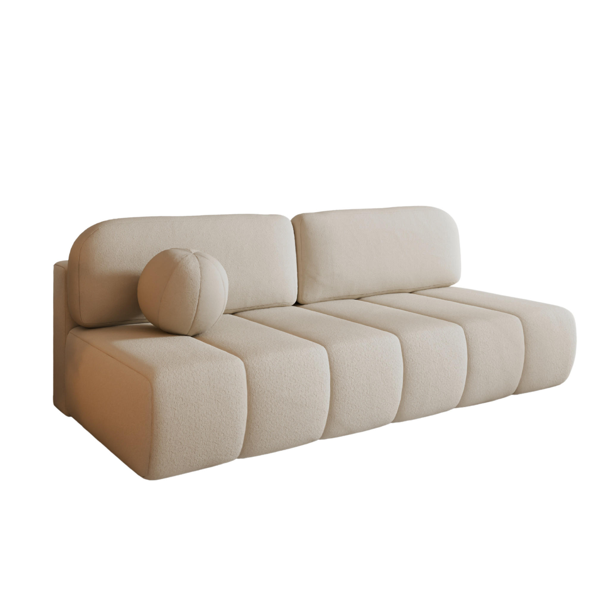 SCHLAFSOFA - Fluffy - Creme (Anthology 20) - Creme, Holz (210/88/104cm) - Möblo