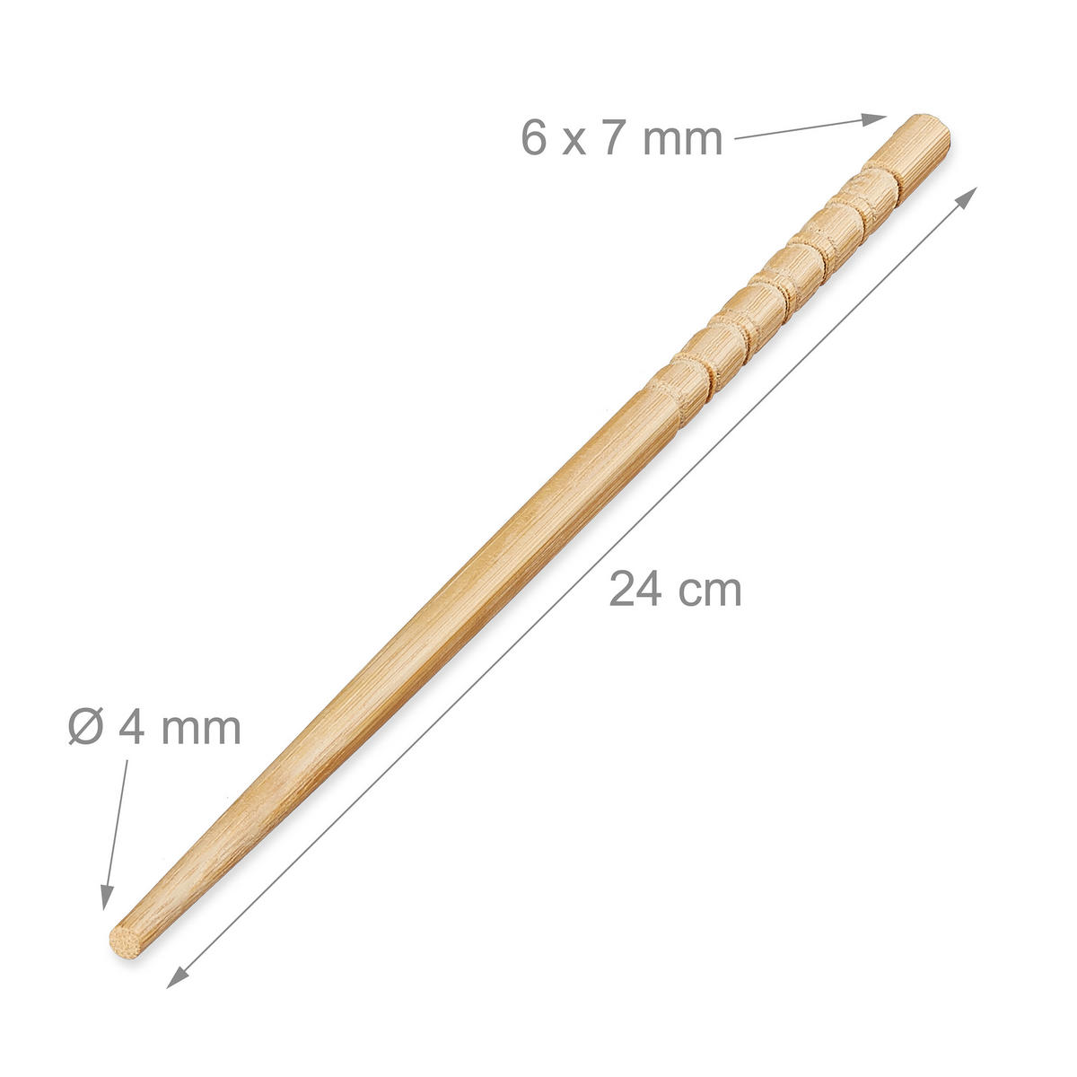 10-PAAR Essstäbchen - Hellbraun, Holz - Relaxdays