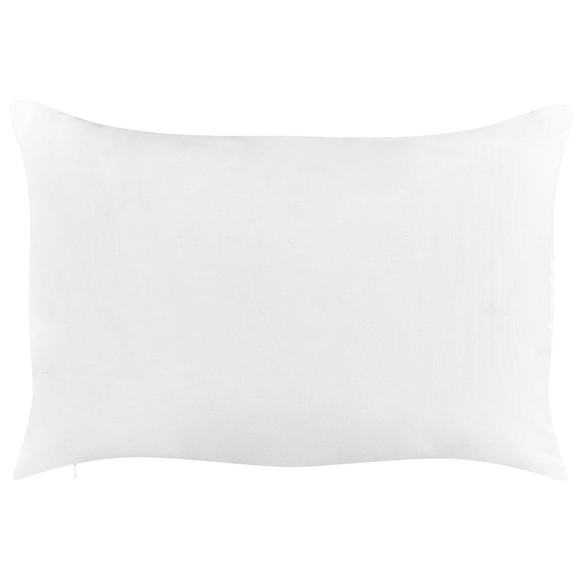GARTENKISSEN 2er-Set Blattmuster Beige/Grün 40/60 cm Poggio - Beige, Textil (40/60cm) - Beliani