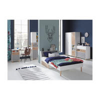 SCHLAFZIMMER Set 5-tlg. – FARO System – Grau / Weiß - Grau, Holzwerkstoff (120/190/50cm) - hi-markt