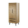 DREHTÜRENSCHRANK NORDICO 80/197/56 cm 2-türig Eiche Artisan - Eiche Artisan, Holzwerkstoff (80/197/56cm) - MASSENO