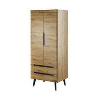 DREHTÜRENSCHRANK NORDICO 80/197/56 cm 2-türig Eiche Artisan - Eiche Artisan, Holzwerkstoff (80/197/56cm) - MASSENO
