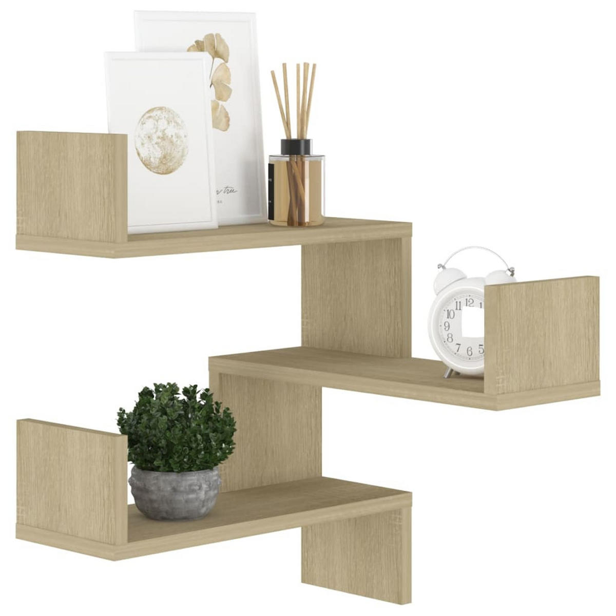 WAND-ECKREGAL Sonoma-Eiche 40x40x50 cm Holzwerkstoff - Braun, Holzwerkstoff (40/50/40cm) - furnicato