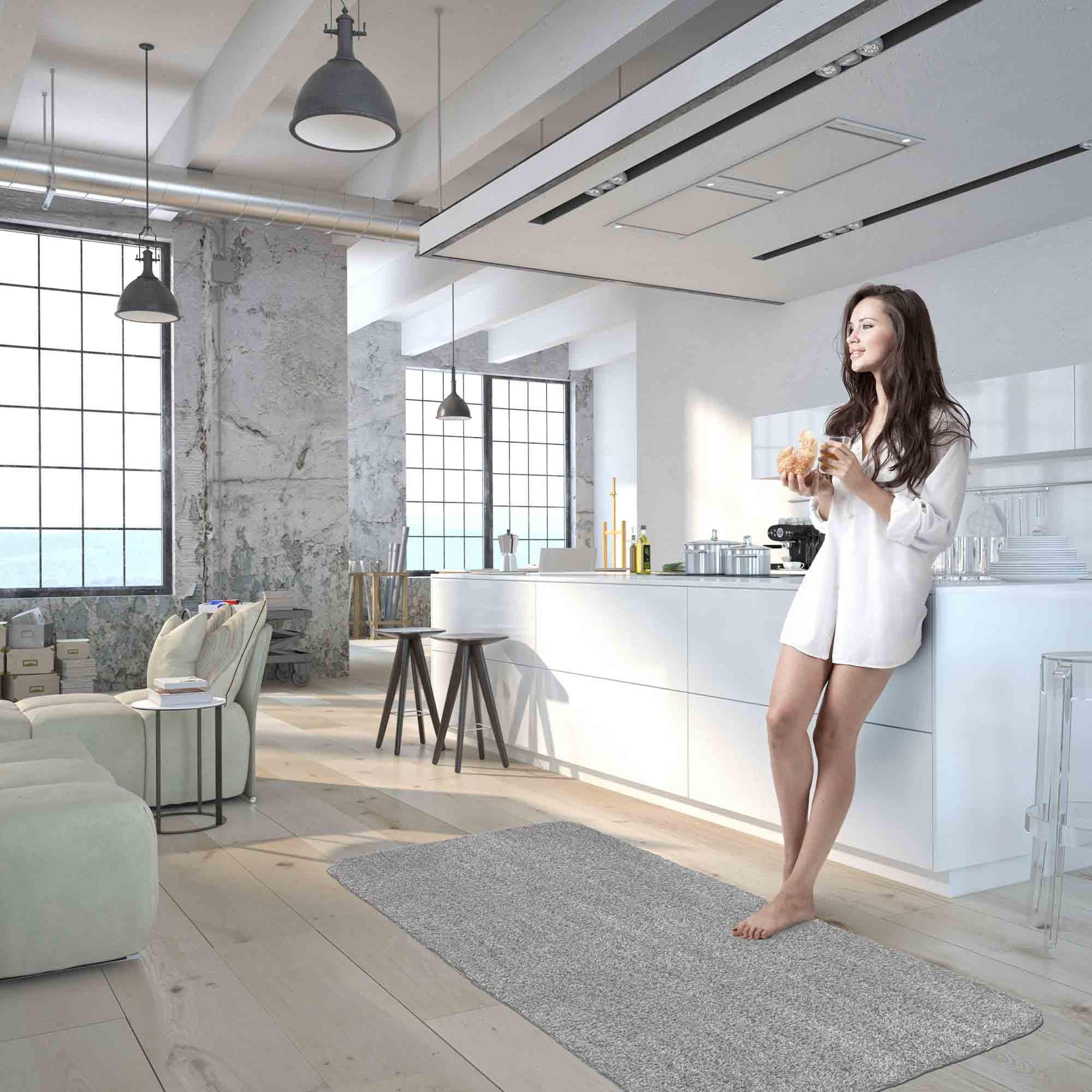FUSSMATTE WASCHBAR ENTRA - Grau, Textil (90/150cm) - Astra