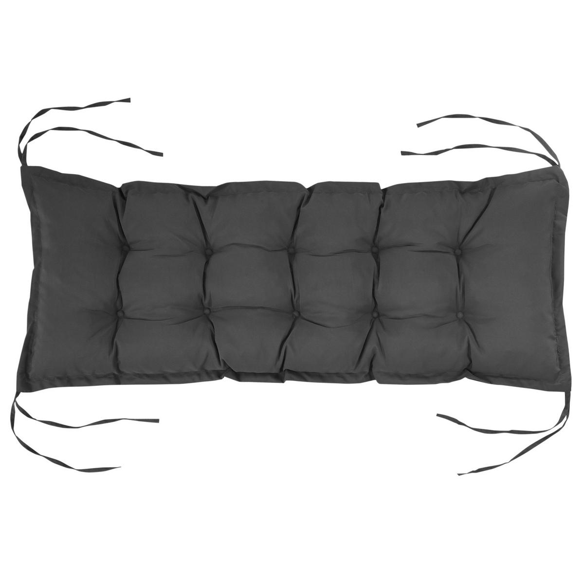 SITZKISSEN DE-16673 Dunkelgrau - Grau, Textil (100/40/10cm) - ComfortXL