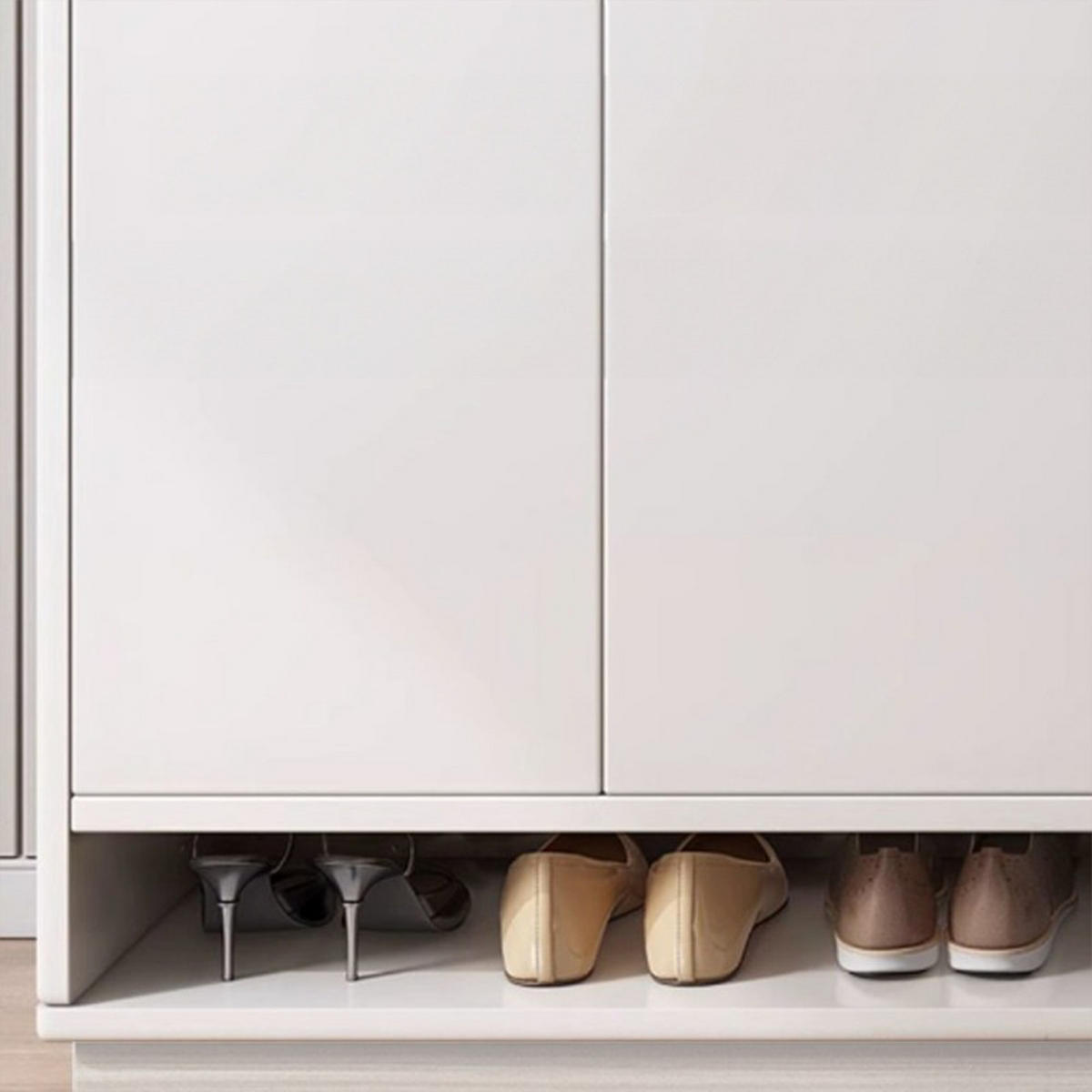 SCHUHSCHRANK, weiß 60/32/80 cm - Weiß, Holzwerkstoff (60/80/32cm)