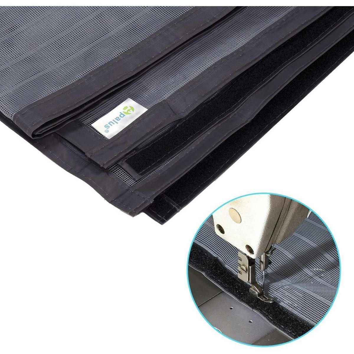 FLIEGENGITTER Tür Magnet Insektenschutz 140 x 240 cm Grau - Grau, Textil (140/240/1cm)