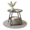 COUCHTISCH KOSI Metall mit Aufbewahrungskorb Canvas Grau - Grau, Metall (50/50/45cm) - Coemo