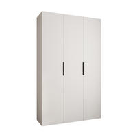 DREHTÜRENSCHRANK 245,5/150/50 3-türig - Schwarz/Weiß, Holz/Metall (150/245.5/50cm) - Abiks Möbel
