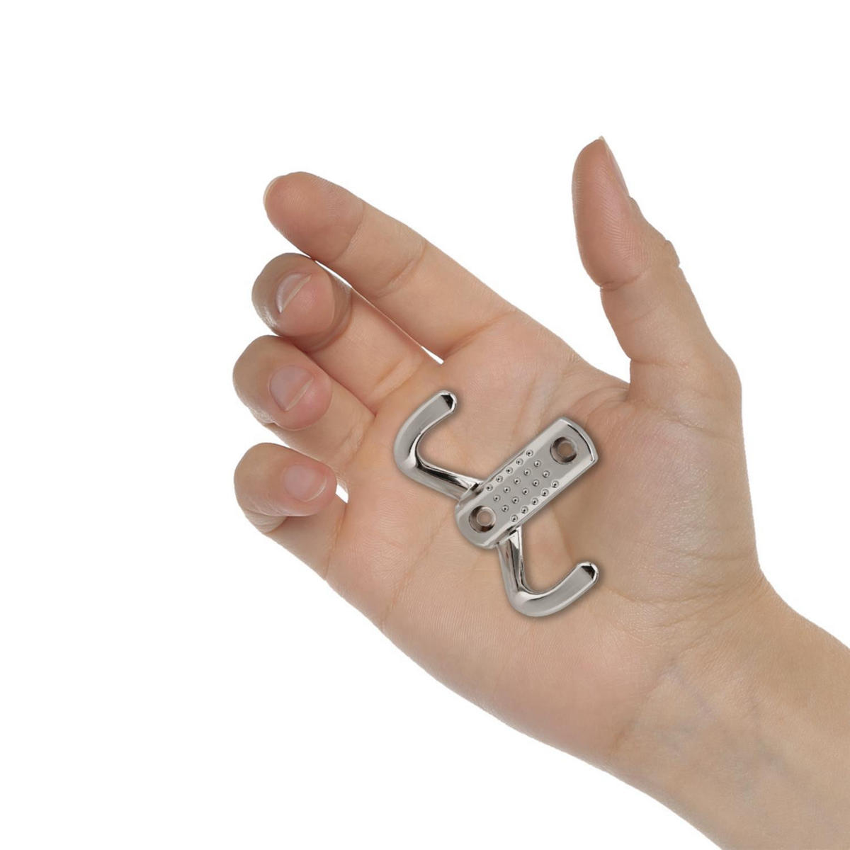 KLEIDERHAKEN 7 / 4.7 cm - Nickelfarben, Metall (1.69/4.7/7cm) - Intirilife