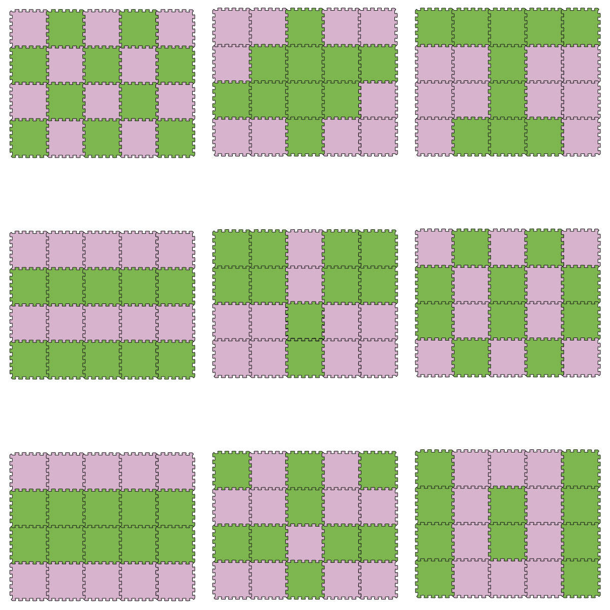 SPIELMATTE ab Null - 180/90/1 cm Puzzlematte Pink - Multicolor, Kunststoff (30/30cm) - Littletom