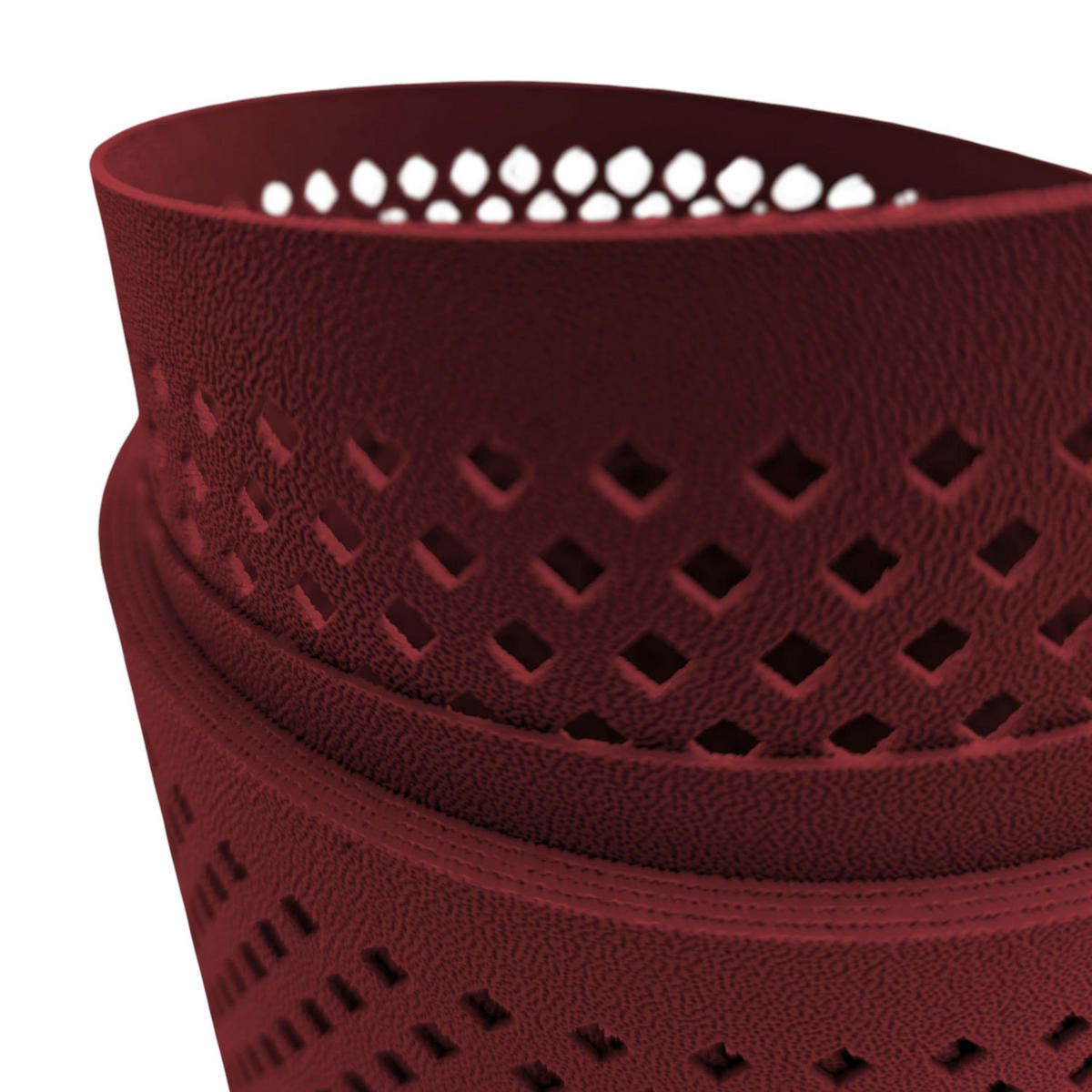 SICHTSCHUTZSTREIFEN Premium Gelocht Diamant-Muster für Doppelstabmatten Bordeauxrot 2,55 m - Bordeaux, Kunststoff (255/19cm) - ZAUN|ZU