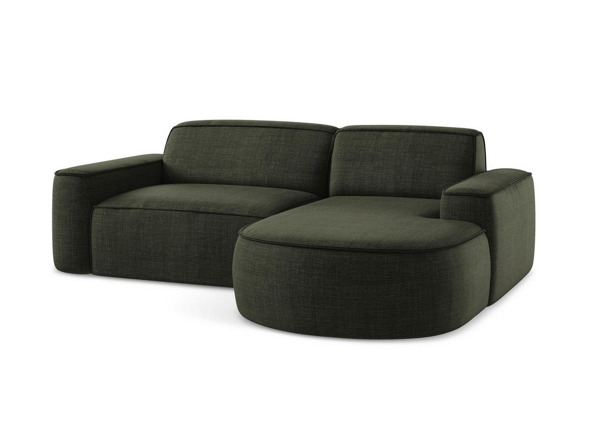 POUF Chenille Stoff Grau - Dunkelgrau/Schwarz, Holzwerkstoff/Kunststoff (94/40/89cm) - Makamii