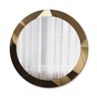 SPIEGEL Ø80 cm Rund mit Aufdruck - Beige, Glas (80/80/0.4cm) - TULUP