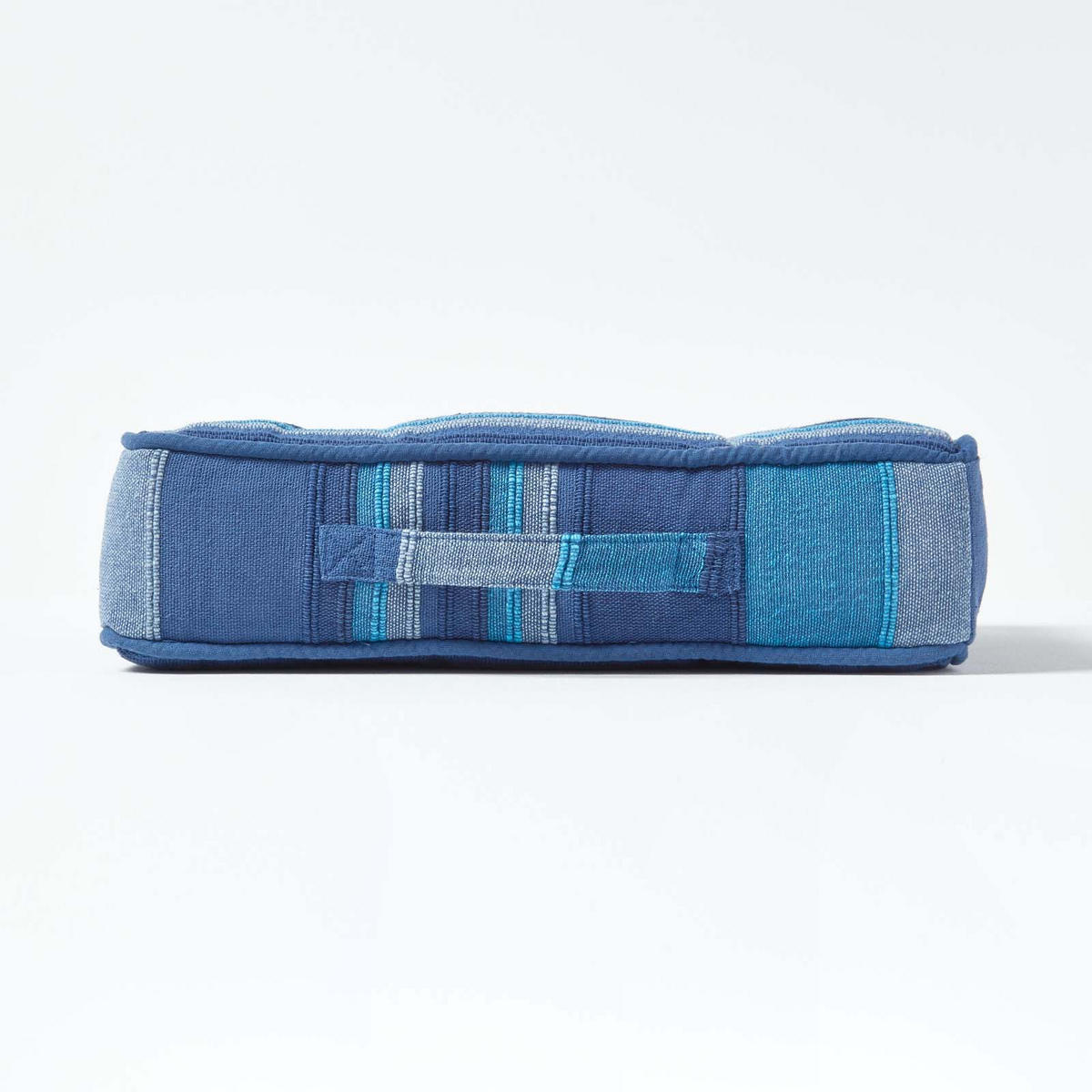 SITZKISSEN Morocco blau gestreift 40/40/8 cm - Blau, Textil (40/40/8cm) - Homescapes