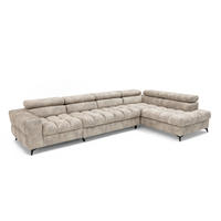 ECKSOFA Pudding Maxi mit Schlaffunktion und Bettkasten - Beige, Textil (203/350cm) - Muffo