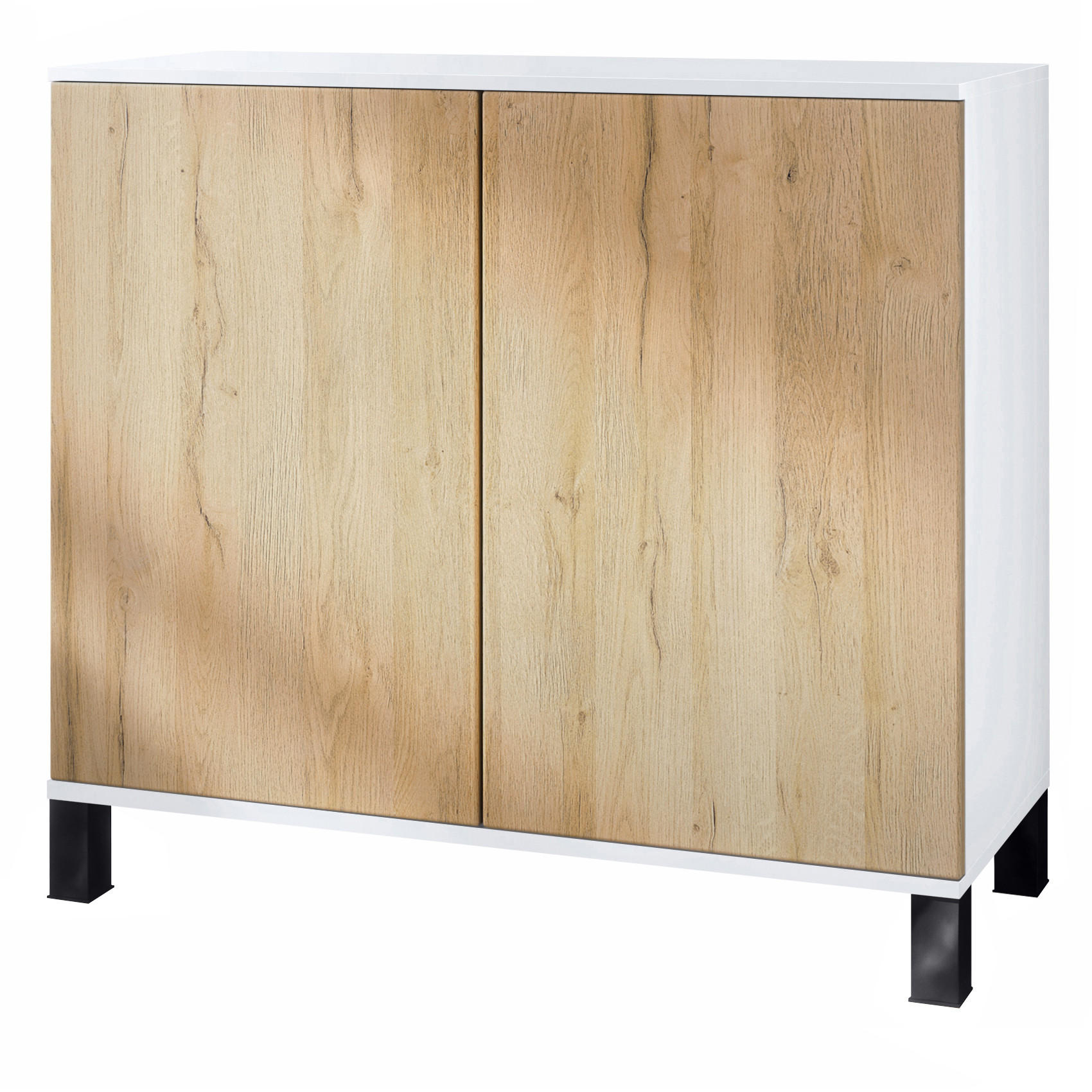 KOMMODE Skadu Eiche Natur - Eichefarben, Holzwerkstoff (92.5/84.5/35cm) - Vladon