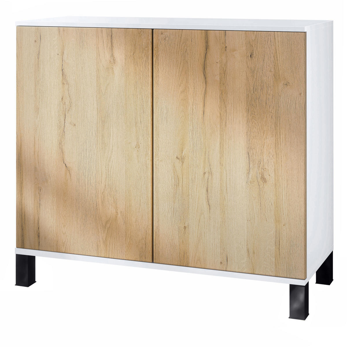 KOMMODE Skadu Eiche Natur - Eichefarben, Holzwerkstoff (92.5/84.5/35cm) - Vladon